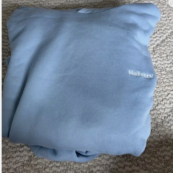 Madhappy Classic Fleece Hoodie light blue/white size XS - Picture 4 of 6